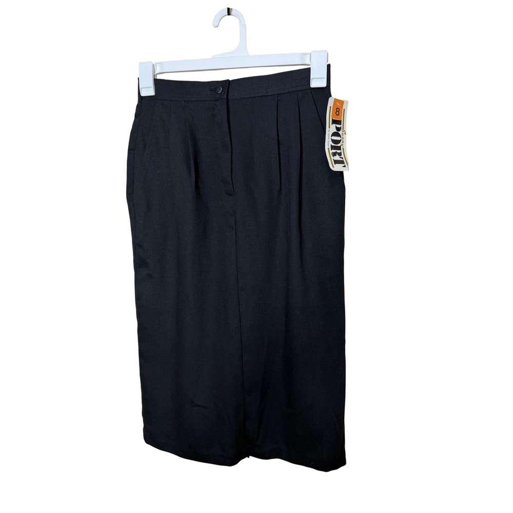 Vintage Sunny‎ Sport by Sunny South Black Pleated Midi Skirt Size 8